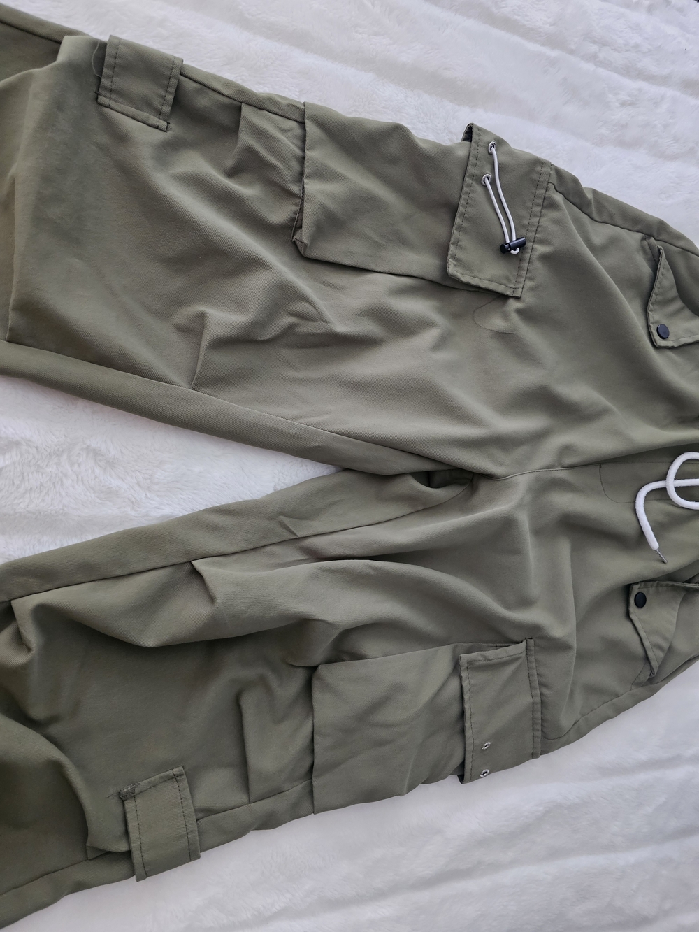 NFINITY Olive Green Men's Cargo Pants with Drawstring